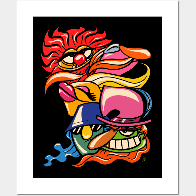 Dr. Teeth and the Electric Mayhem Psychedelic Wall Art by UzzyWorks